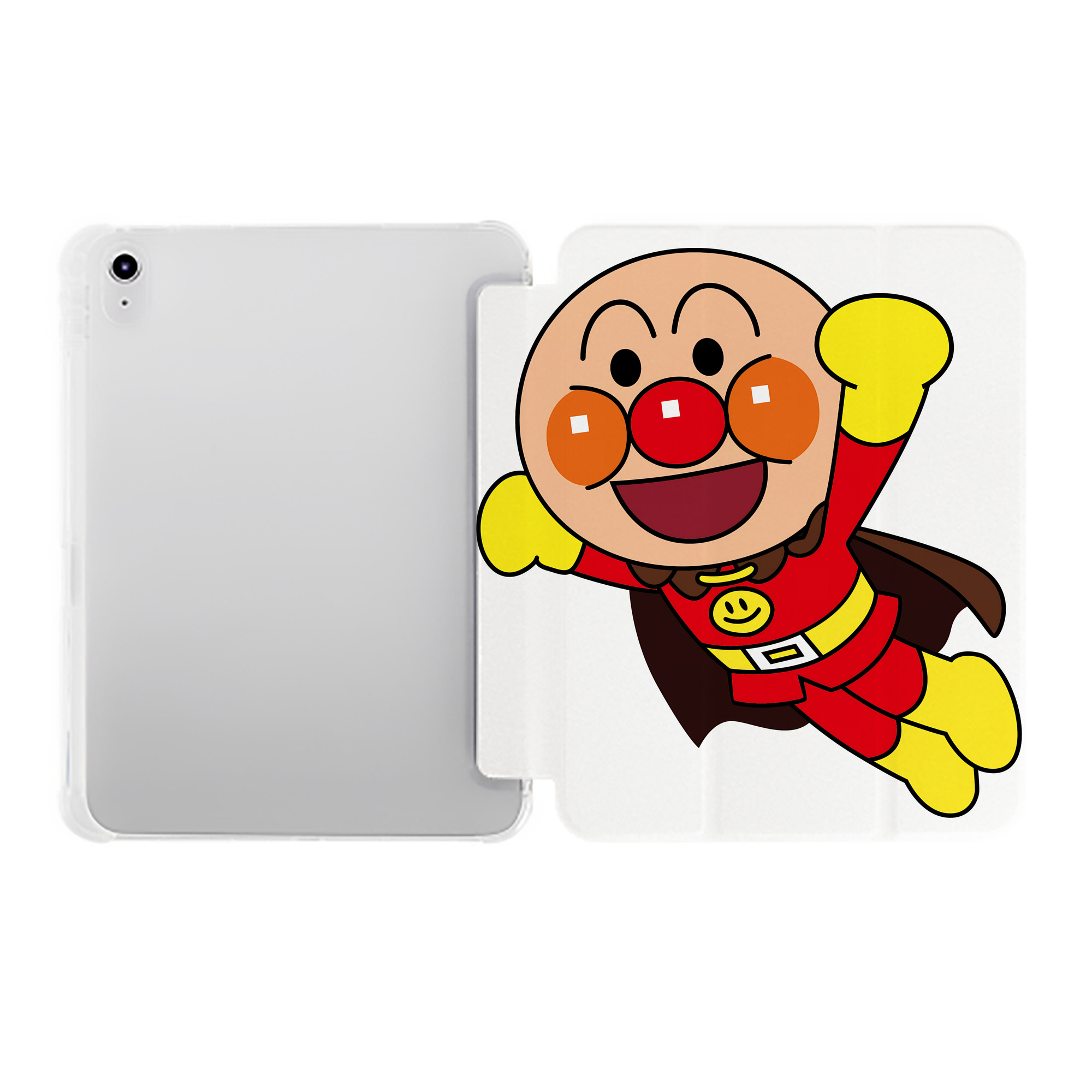 （画像用） アンパンマン Anpanman IPad ケース ペン収納付き 三つ折りスタンド PUレザー×シリコン 対応機種9.5/10.5/10.9インチ